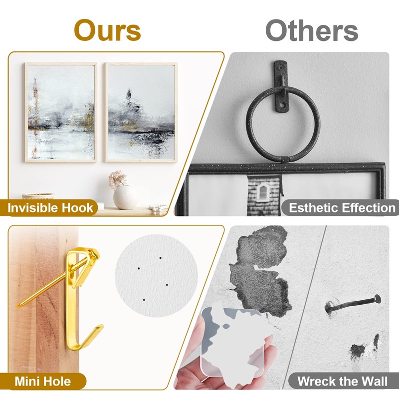 modacraft 372PCS Picture Hooks for Frames, Hanging Kit with Hangers,