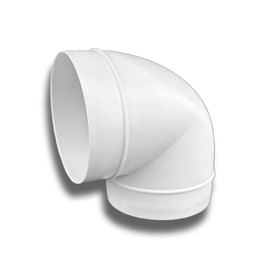K-TECH-PRO 90° Elbow Pipe Elbow 90° PVC Round Ventilation Exhaust Air Supply Air System Diameter 125