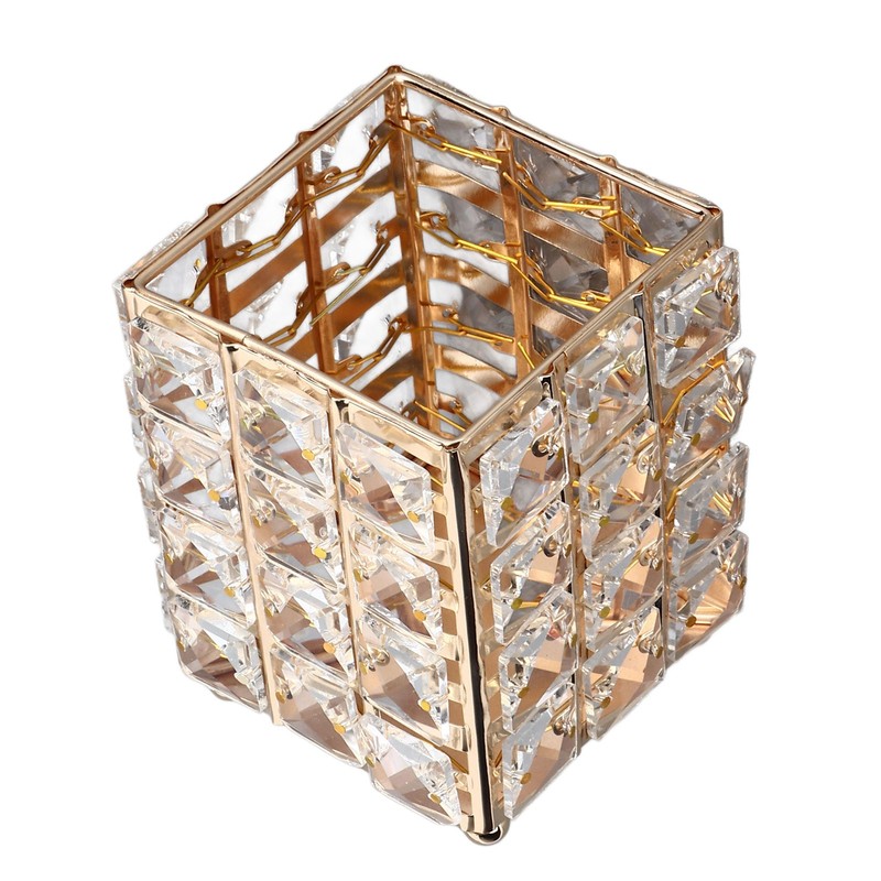 European Style Crystal Storage Box Crystal Jewelry Trinket Box Square