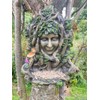 Tree Ent Green Woman Lady Juniper Wall Plaque and Bird