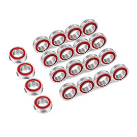 XiKe 20 Pcs Flanged Ball Bearings ID 3/4" x OD 1-3/8", Applicable for Lawn Mower, Wheelbarrows, Windwill, Wagon, Carts & Hand Trucks Wheel Replacement
