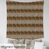 Geometric Elephant Waterproof Fabric by The Yard Brown Abstract Wild