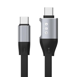 NFHK Cable Type-C USB-C Male to Male USB 3.1 10Gbps & PD OTG Audio Female Port Flat Slim FPC Data Cable for Laptop Phone
