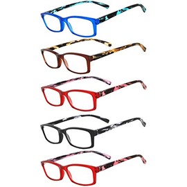 5 Pairs Reading Glasses Fashion Ladies Readers Spring Hinge lens +3