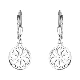 SOFIA MILANI - Women's Earrings 925 Silver - Flower Circle Earrings, Sterling Silver, No Gemstone