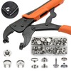 CRAFTMEMORE - Kit de cierre a presión resistente, herramienta ajustable