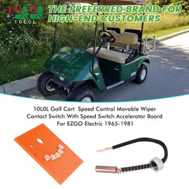 10L0L Golf Cart Speed Control Movable Wiper Contact Switch with Speed Switch Accelerator Board for EZGO Electric 1965-1981, OEM 16177-G1, 71750-75, 14898-G1