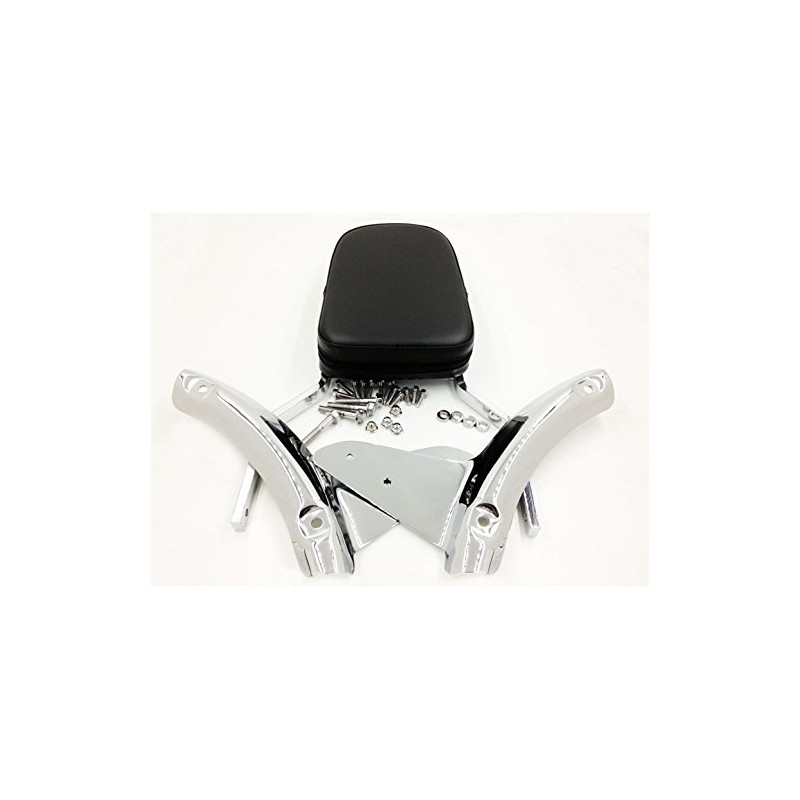 SMT-Flame Backrest Sissy Bar Leather Pad Compatible With Honda Shadow