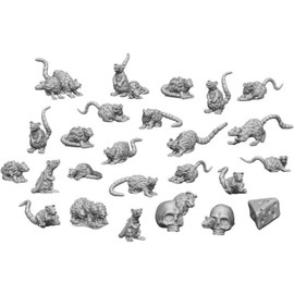 Greenstuff World GSWD-3508 Diorama Accessories 3D Printing Set Small Mouse Resin Kit 25 Pieces