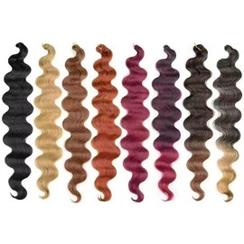 Falaimei Body Wave Braiding Hair 30 Inch 2 Pack Pre-Feathered Braiding Hair Black Boho Box Braids for Goddess Box Braid Crochet Hair Synthetic Hair Extension Crochet Braids (1B/30#,150g/pack)