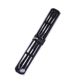 FRCOLOR 6pcs Dentist Teeth Kit Stainless Steel Dental Set for Oral Clean and Probe Tweezers