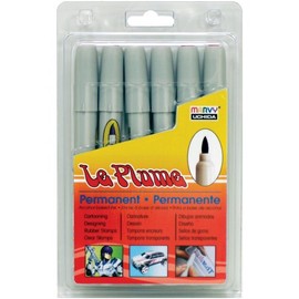 UCHIDA Marvy Le Plume Alcohol Based Permanent Marker Set Art Supplies, Orange