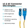 trueCABLE LC to SC OS2 Fiber Patch Cable, 2m (6.56ft),