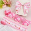GORGECRAFT 10Yds 2 Rolls 2 Style Hearts Wired Edge Ribbon