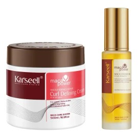 Karseell Crema Definidora De Rizos Anti Frizz + Aceite 2en1