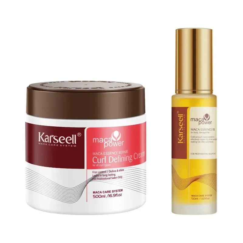 Karseell Crema Definidora De Rizos Anti Frizz + Aceite 2en1