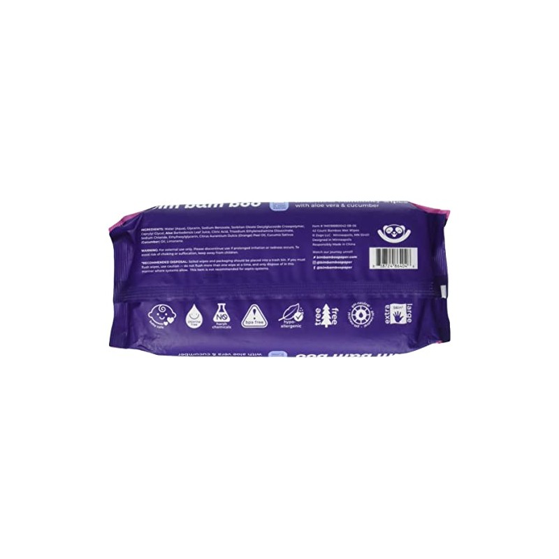 Bim Bam Boo Flushable Wipes 42 ct, 42 CT