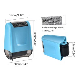 Address Blocker Stamp, Roll Stamp to Protect Against Identity Theft, Information Blocker Security Stamp, Security Personal Data, Data Defender (Blue)