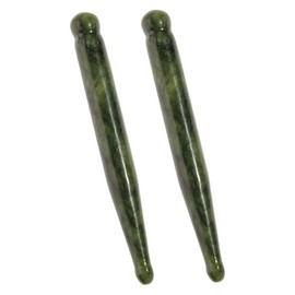 FOMIYES 2pcs Jade Eye Applicator for Face and Eye Massage Natural Xiuyan Jade Gua Tool for Relaxation and Skin