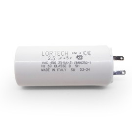 Capacitor 2.5 µF 6 Nm for Roller Shutters with Small Connection 2.8 mm - Made in Europe