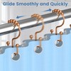 LBYOJKD Double Sided Shower Curtain Hooks with Smooth Gliding Roller