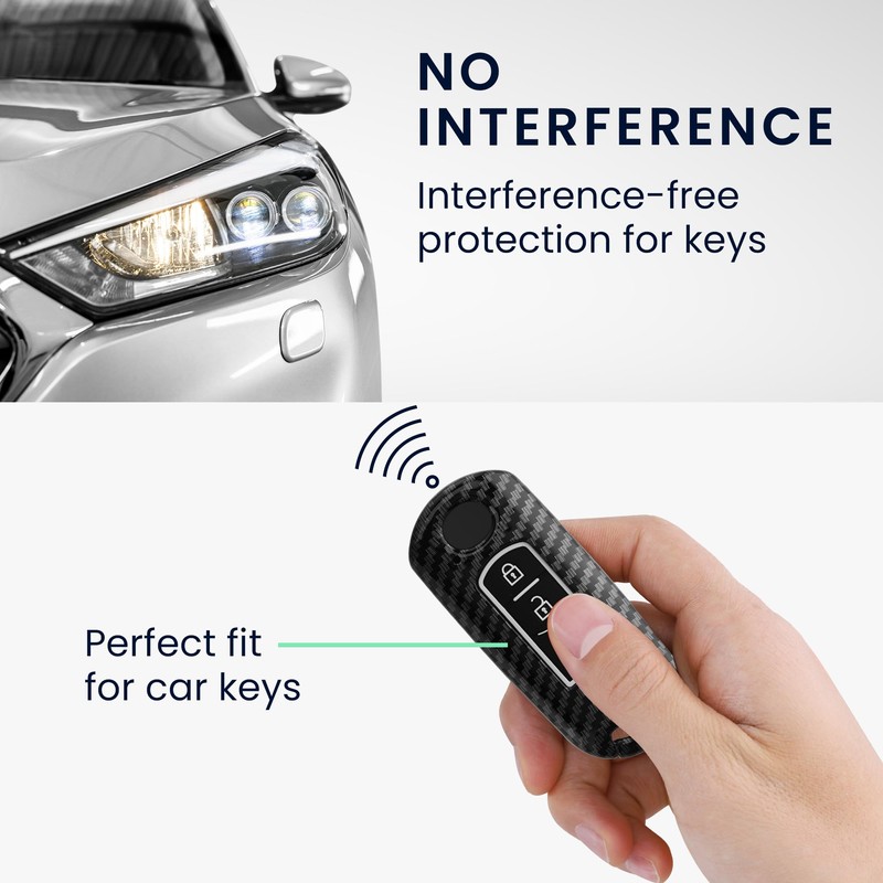 kwmobile Key Cover Compatible with Mazda - Carbon