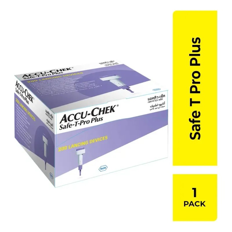 Lancetas Accu-chek Safe T Pro Plus - Caja Con 200