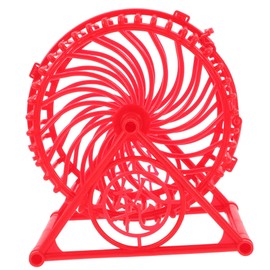 WOONEKY Running Wheel for Dwarf Hamsters Anti-Jamming Wheel with Stand for Mice Rats Guinea Pigs 10 Gallon Glass Tank