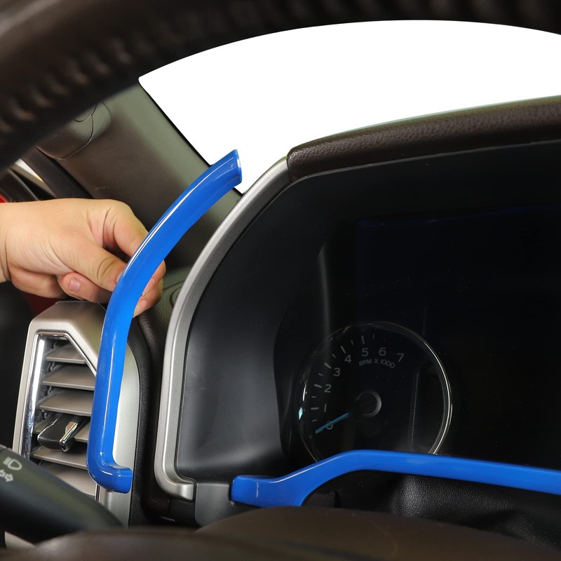 Voodonala Blue Center Console Dashboard Trim for 2015-2020 Ford F150