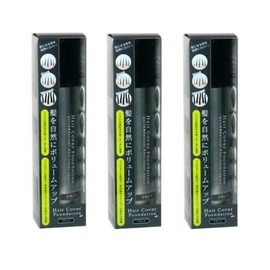 Melos Hair Cover Foundation, Black, 5.3 oz (150 g) x 3 Sets