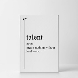 Smile Art Design Talent Definition Black and White Dictionary Motivational Canvas Wall Art Inspirational Wall Art Entrepreneur Quote Canvas Print Modern Office Decor Artwork Gift Ready to Hang 12x8