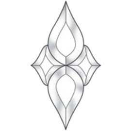 5" x 9-1/2" Exquisite Clear Glass Bevel Cluster EC620