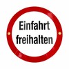 Sosenco Einfahrt freihalten Schild – Kreis 20 cm – Keramik