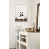 Kate and Laurel Sylvie Panda Waving in Rustic Bath Framed