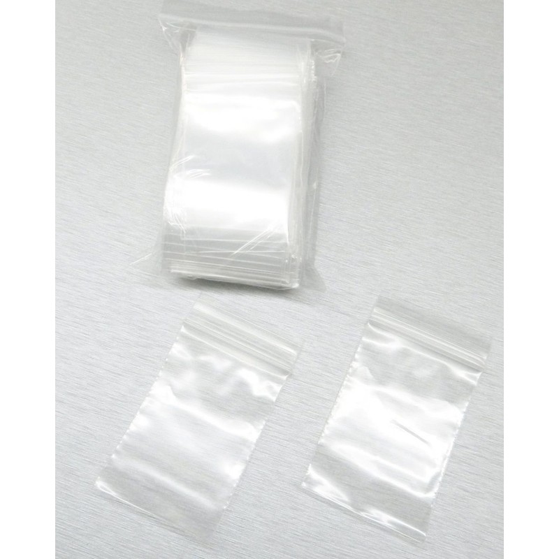 100 2"x3" ZIPLOCK BAGS Clear 2MIL Small POLY BAG RECLOSABLE