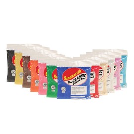 Sandtastik SNDCLSPK121 Colored Sand Class Pack, Yellow,Orange,Blue,White,Green (Pack of 12)