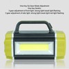 Solar Flashlight Front Side Lighting 6 Gear Super Bright USB