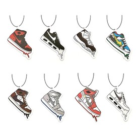 VIDSTW 8 Stück Duftbaum Auto, Personalisierter Duftbaum Auto, Verschiedene Sneaker Stil Stilen Iufterfrischer Auto, Auto Tuning Duftanhänger, Automatischer Duftspender fürs Auto (Mehrfarbig)