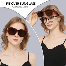 SIPHEW Over Glasses Sunglasses Womens Polarised Fit Over Sunglasses for Ladies Women UV400 Protection