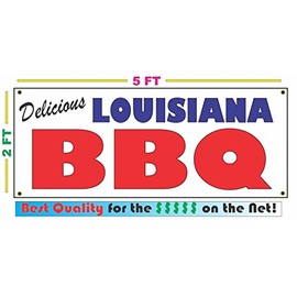 Louisiana BBQ 2x5 Banner Sign Barbecue