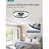 20" Low Profile Ceiling Fans with Lights, APP & Remote,