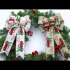 MOIHSING 2 Pcs Christmas Wreath Bows 9x13.8 Inch, Merry Christmas