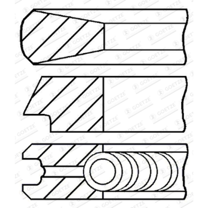 Goetze Engine 08-424000-00 Kolbenringsatz