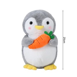 Wishstar Cuddly Toy Penguin Plush Toy for Children, Stuffed Toy Cuddly Toy for Cuddling & Playing, Plush Toy Penguin Gift, Pudgy Penguins Plush for Girls Boys (Penguin with Carrot, 25 cm)