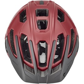 uvex quatro cc - Safe MTB Helmet for Men and Women - Individual Size Adjustment - Adjustable Visor - Dark Red - Matte Black - 52-57 cm