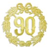 Kunze A013070901 Anniversary Number 90, Diameter 27 cm, Gold