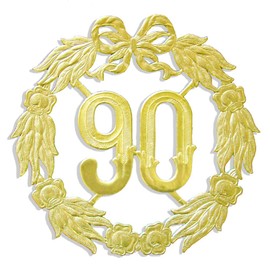 Kunze A013070901 Anniversary Number 90, Diameter 27 cm, Gold