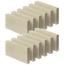 Protalwell Woodstove Firebricks, Fire Bricks, Size 9" X 4-1/2" X 3/4", High Temperature Resistant Fire Bricks Replacement for Wood Stoves, 12 Pieces
