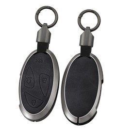 ontto ontto Autoschlssel Hlle Geh?use Schlsselhlle Schlsselanh?nger Leder Schutzhlle Passt fr Hyundai Kona EV Azera Tucson Santa Fe Hybrid Elantra 2023-2025 5/7 Tasten Schlsseletui Zubeh?r-A Schwarz