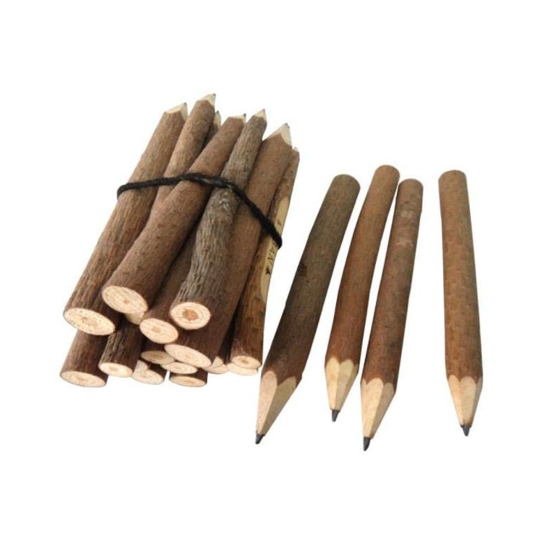 sigaer 12 x Graphite Wood Pencils Rustic Branch Unique Birch